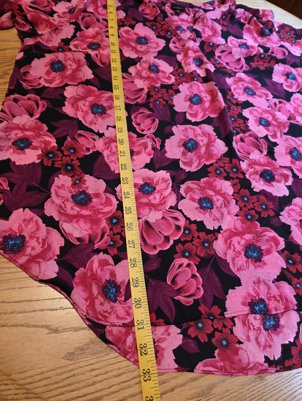 Worthington Pink Black Floral Roll Tab Sleeve Blouse 3X - Picture 8 of 16